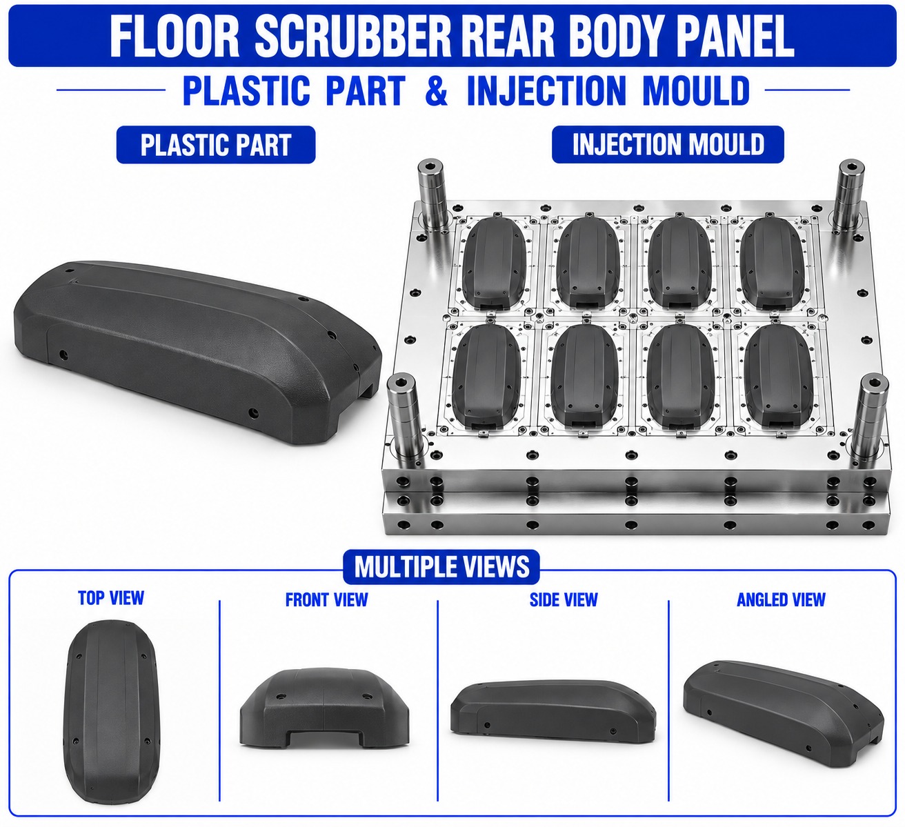 Floor Scrubber Plastic Rear Body Panel Mould and Moulding Service